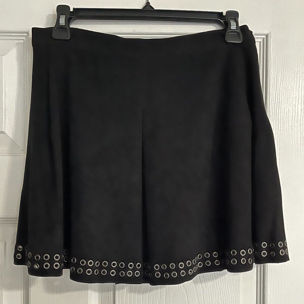 Black Suede Mini Skirt